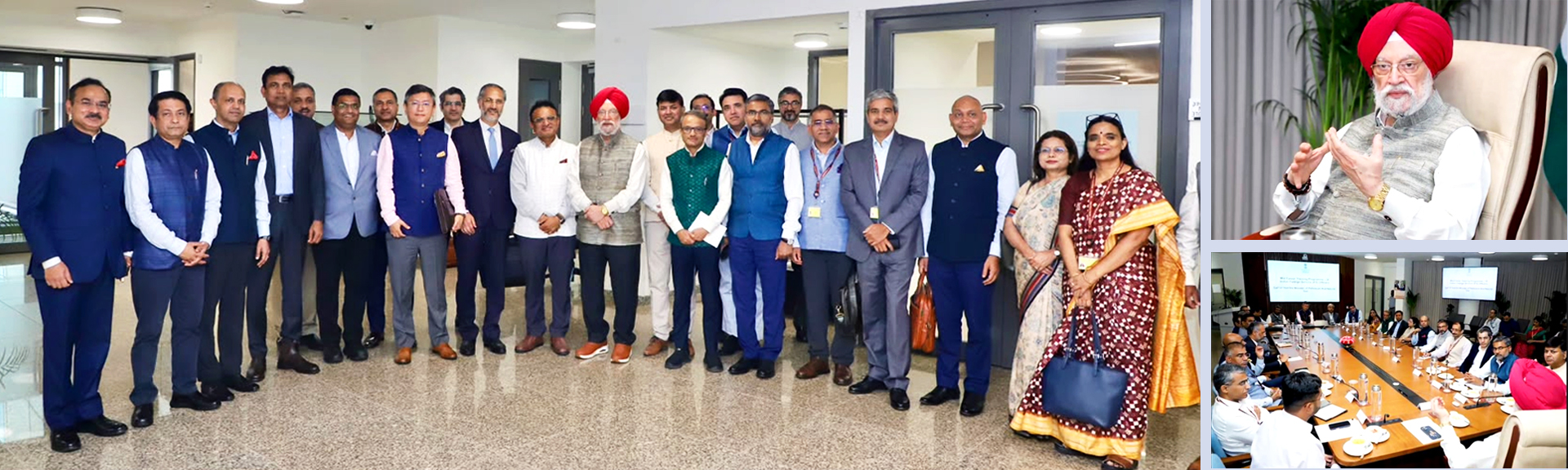 IFS Officers of 2002-03 batches called on Shri Hardeep Puri, Minister of PNG, during their MCTP-III being conducted at SSIFS on 25 August 2026